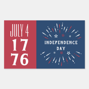 July 4 1776 America USA Independence Day Fireworks Sticker