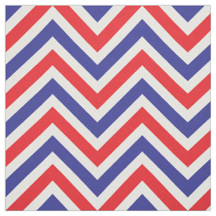 July 4 All American Red, White and Blue Chevron Fabric