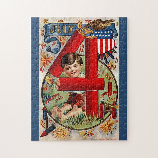 July 4 Boy Jigsaw Puzzle (Vertical)