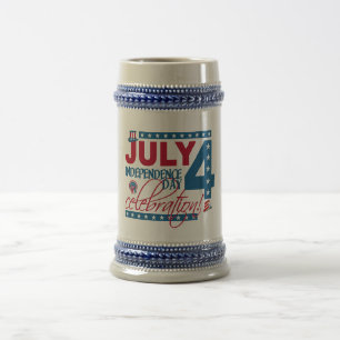 JULY 4 Celebration mug– choose style & colour Beer Stein