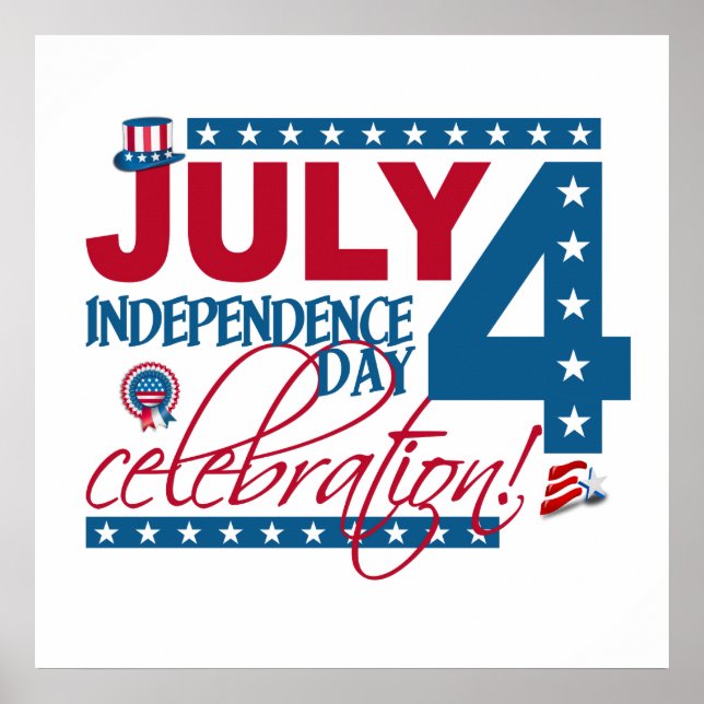 JULY 4 Celebration poster (Front)