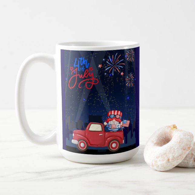 july 4 independence day coffee mug (With Donut)