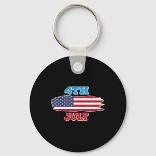 July 4 Shirt Fourth Of July American Flag For Men Keychain