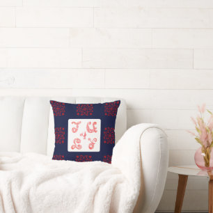 July 4 Sparkling Fabric Font Fireworks Pillow