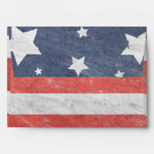 July 4 Stars & Stripes USA Invitation Envelope