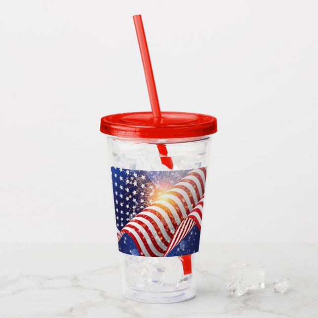 July 4th Acrylic Tumbler (Front Ice)