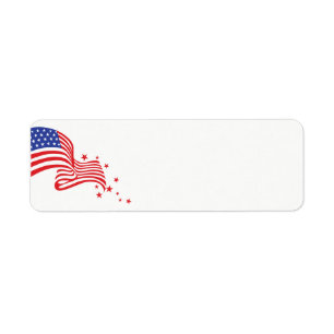 July 4th American Flag and star