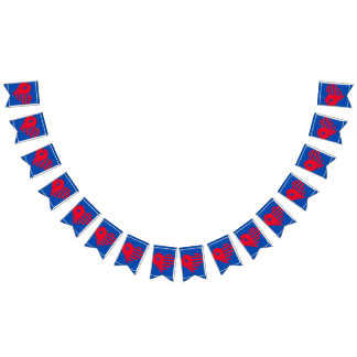 July 4th Americana Heart Bunting Flags