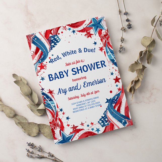 July 4th Baby Shower Invitation 4th of July Shower (Creator Uploaded)