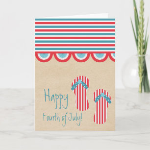 July 4th Beach Party Greeting Card