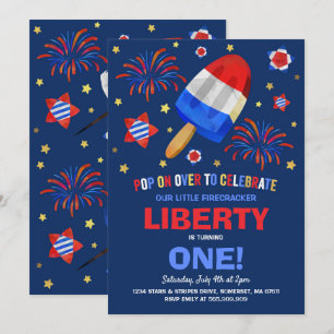 July 4th Birthday Invitation Fourth of July Party