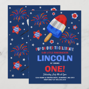 July 4th Birthday Invitation Fourth of July Party