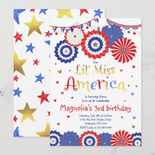 July 4th Birthday Invitation Fourth of July Party