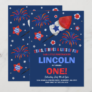 July 4th Birthday Invitation Fourth of July Party