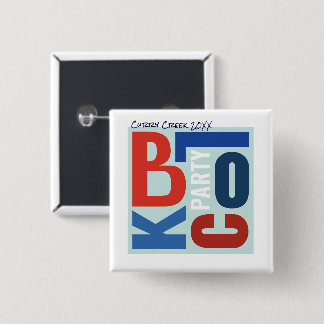 July 4th Block Fest Retro Type Neighbourhood Party 2 Inch Square Button
