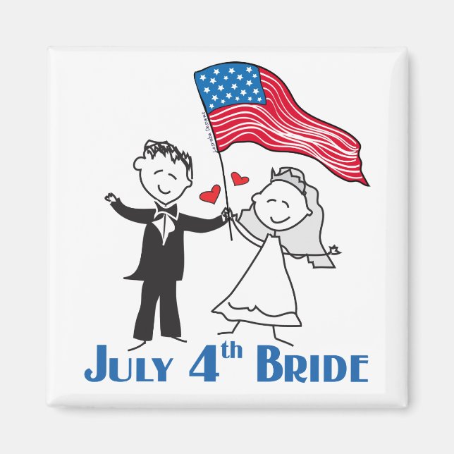 July 4th Bride Gifts Magnet (Front)