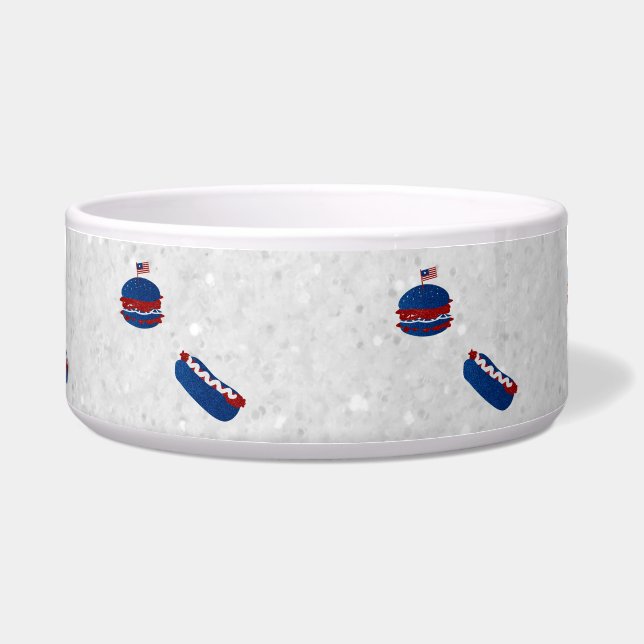 July 4th Burger & Hot Dog Glitter Pet (Front)