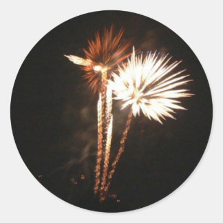 July 4th classic round sticker
