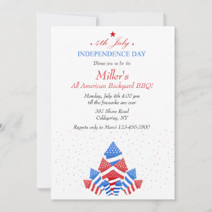 July 4th Fireworks Invitation