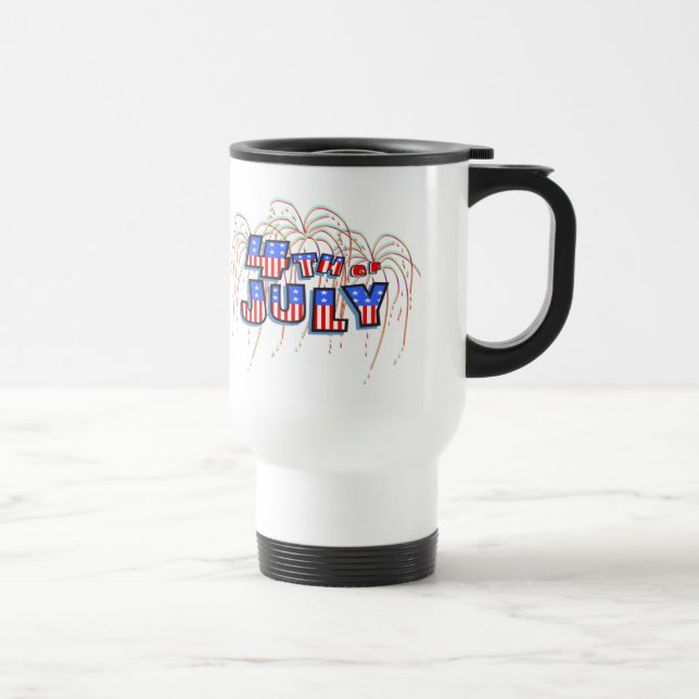 July 4th Fireworks Travel Mug (Right)