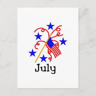 July 4th Flag Postcard