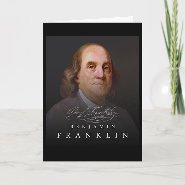July 4th Founding Father Ben Benjamin Franklin Tee Card (Front)