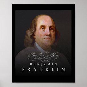 July 4th Founding Father Ben Benjamin Franklin Tee Poster