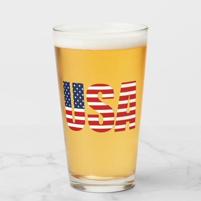 July 4th Glass Tumbler (Front Filled)