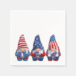 July 4th Gnomes Napkin