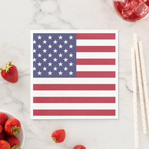 July 4th Independence Day American Flag Napkin