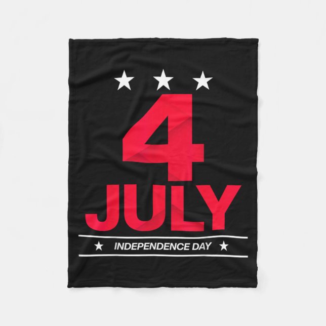 July 4th Independence Day Fleece Blanket (Front)