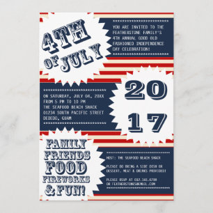 July 4th Independence Day Invitations
