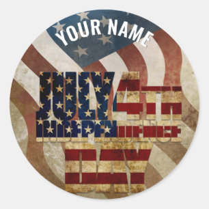 July 4th Independence Day V3.0 2020 Classic Round Classic Round Sticker