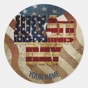July 4th Independence Day V3.0 2020 Classic Round Classic Round Sticker
