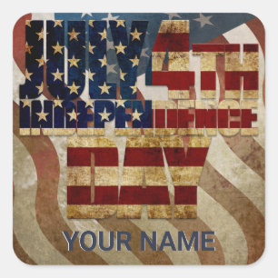 July 4th Independence Day V3.0 2020 Classic Round Square Sticker