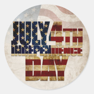 July 4th Independence Day V 2.0 2020 Classic Round Sticker