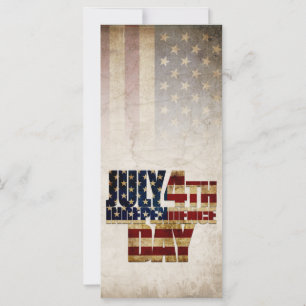 July 4th Independence Day Vintage Flag Design
