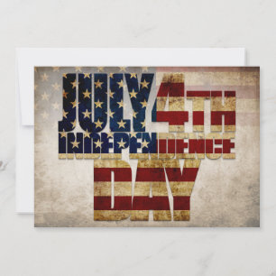 July 4th Independence Day Vintage Flag Design