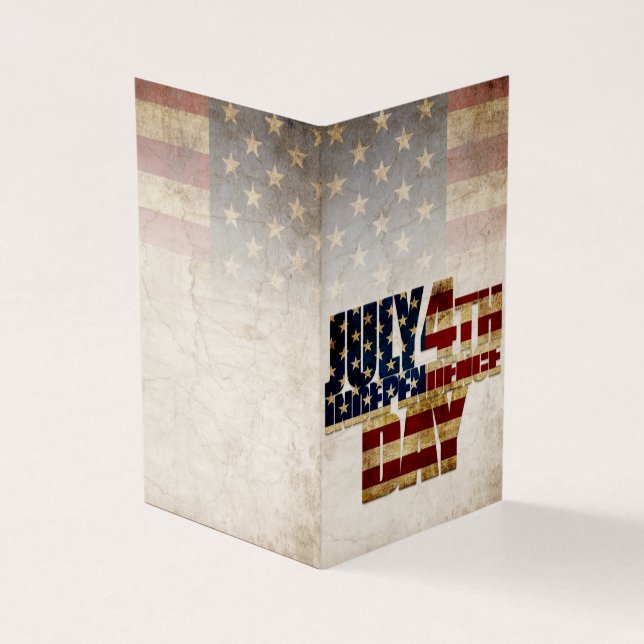 July 4th Independence Day Vintage Flag Design (Outside)