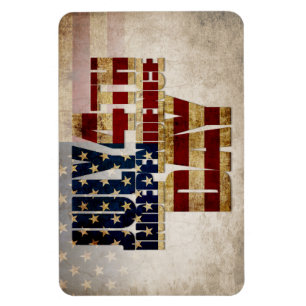 July 4th Independence Day Vintage Flag Design Magnet