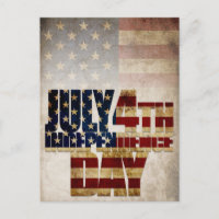 July 4th Independence Day Vintage Flag Design