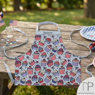 July 4th Kids Cupcake Apron
