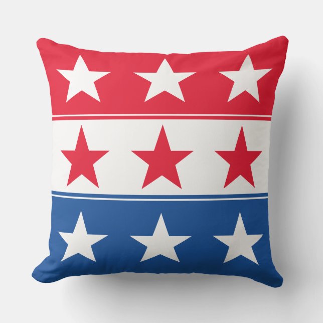 July 4th Outdoor Throw Pillow (Front)