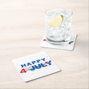 July 4th Paper Drink Coaster
