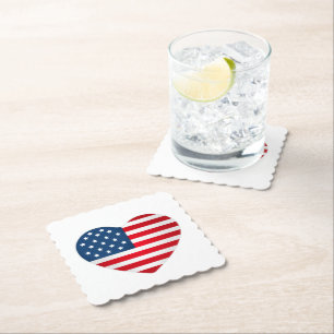 July 4th Paper Drink Coaster