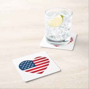 July 4th Paper Drink Coaster