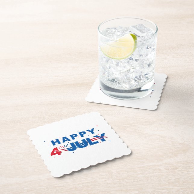 July 4th Paper Drink Coaster (Insitu)