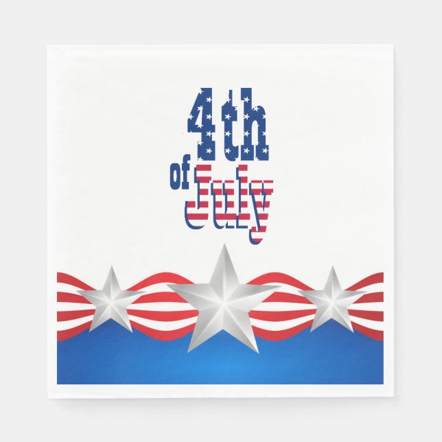 July 4th Paper Napkins (Front)