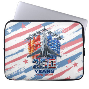 July 4th Patriotic 250 Year Birthday Laptop Sleeve