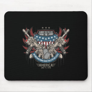 July 4th Patriotic America Military Veteran Indepe Mouse Pad